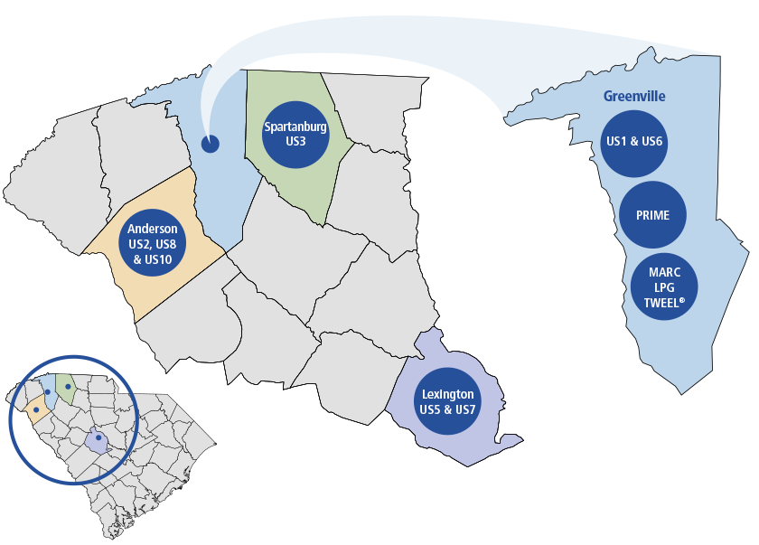 Map of SC